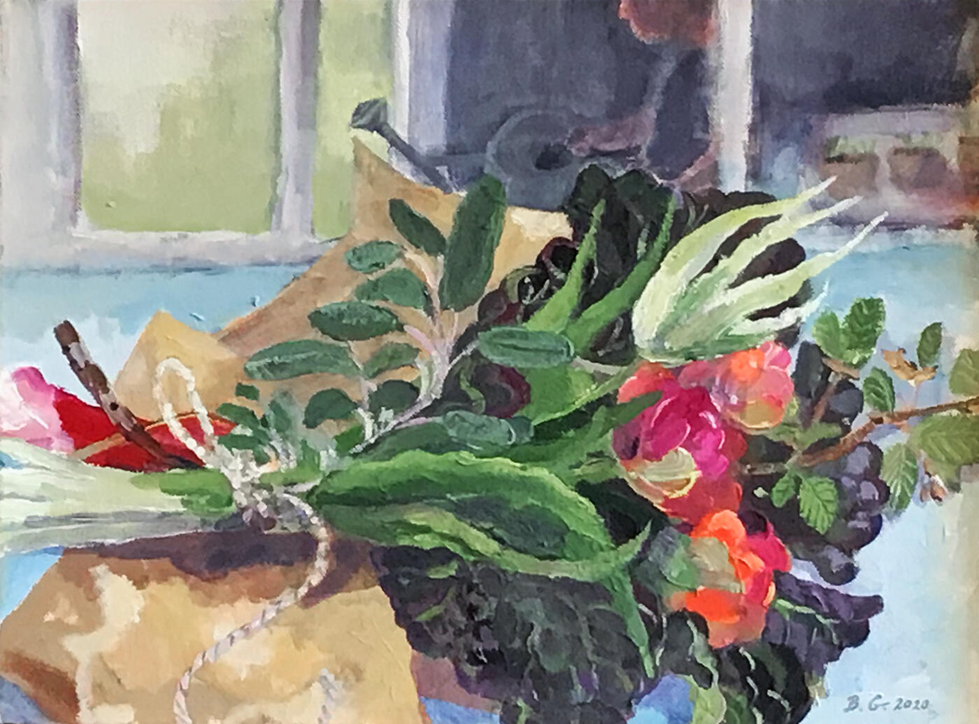 Dark Rhubarb. 30 x 40cm