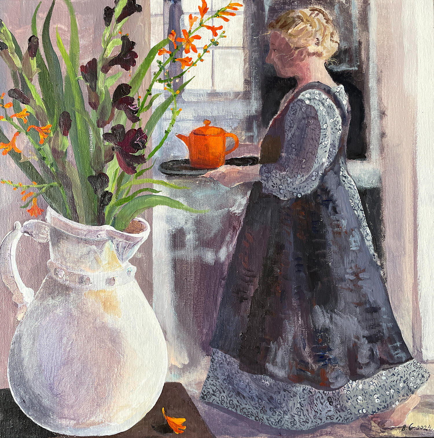 The Orange Teapot. 60 x 60cm