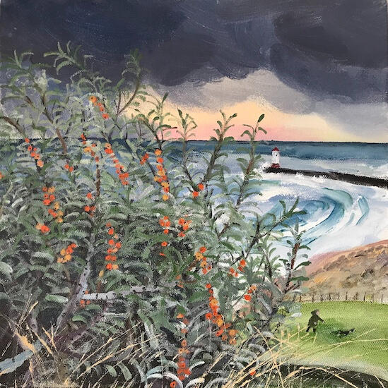 Sea Buckthorn. 40 x 40cm