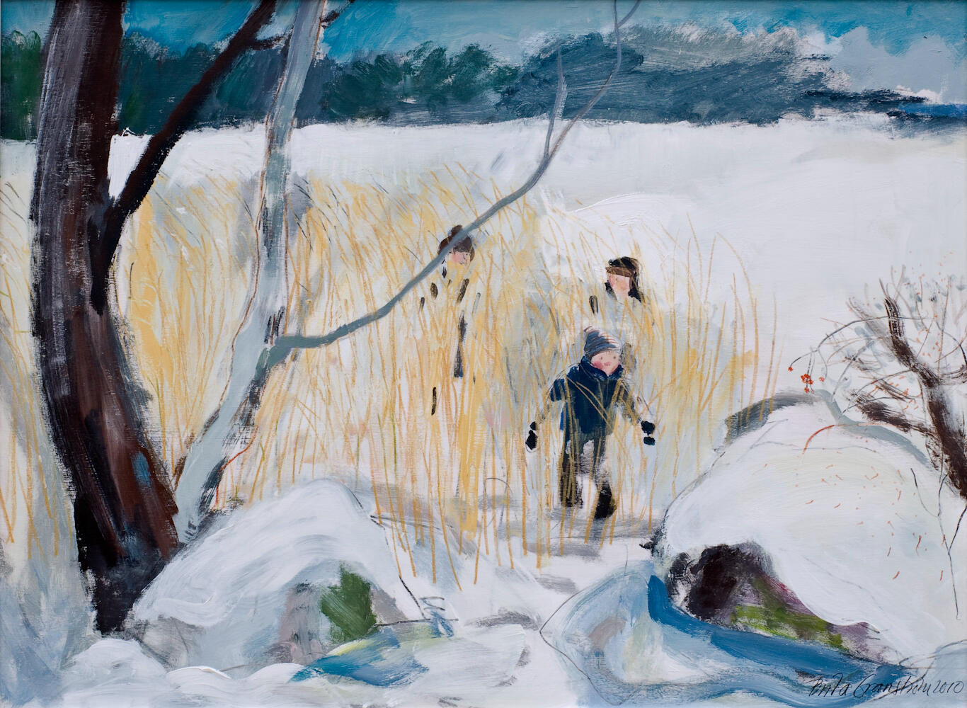 Frozen Reeds. 60 x 80cm