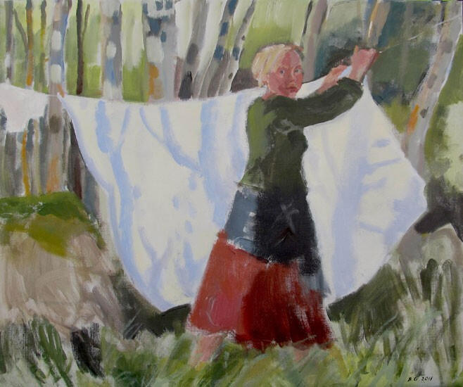 Mother of Four. Acrylic on canvas, 80 x 100cm (Purchased by The Ruth Borchard Collection 2011)