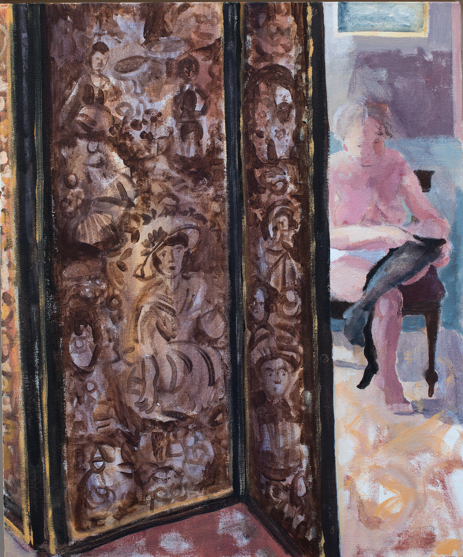 Behind the Screen. 80 x 60cm