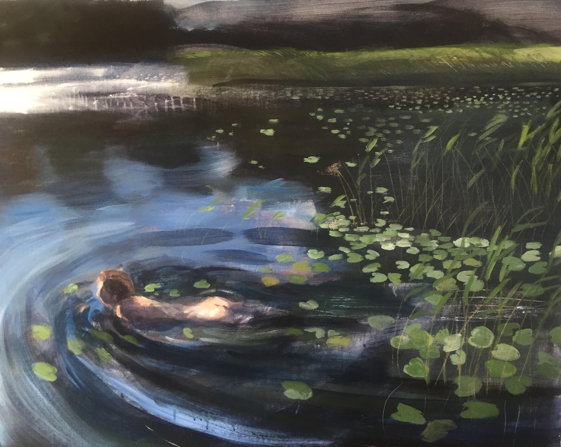 Nocturnal Swimmer. 70 x 100cm