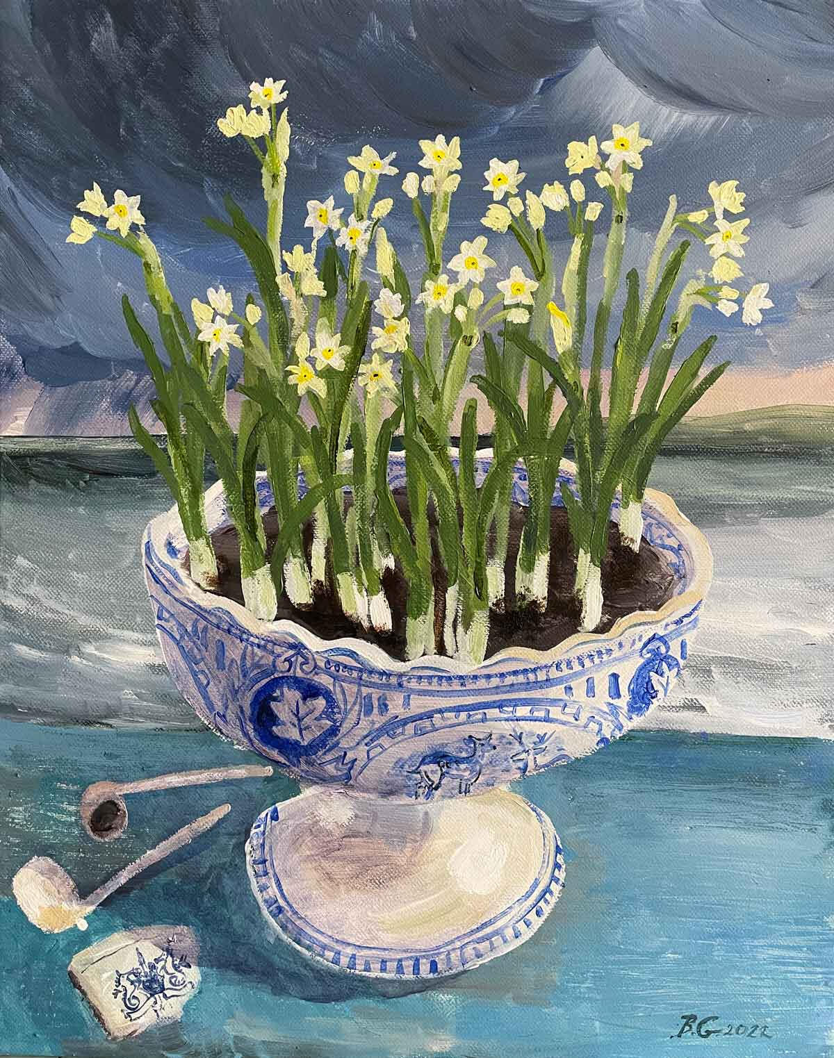 Seahorse and Minnow. 40 x 50cm