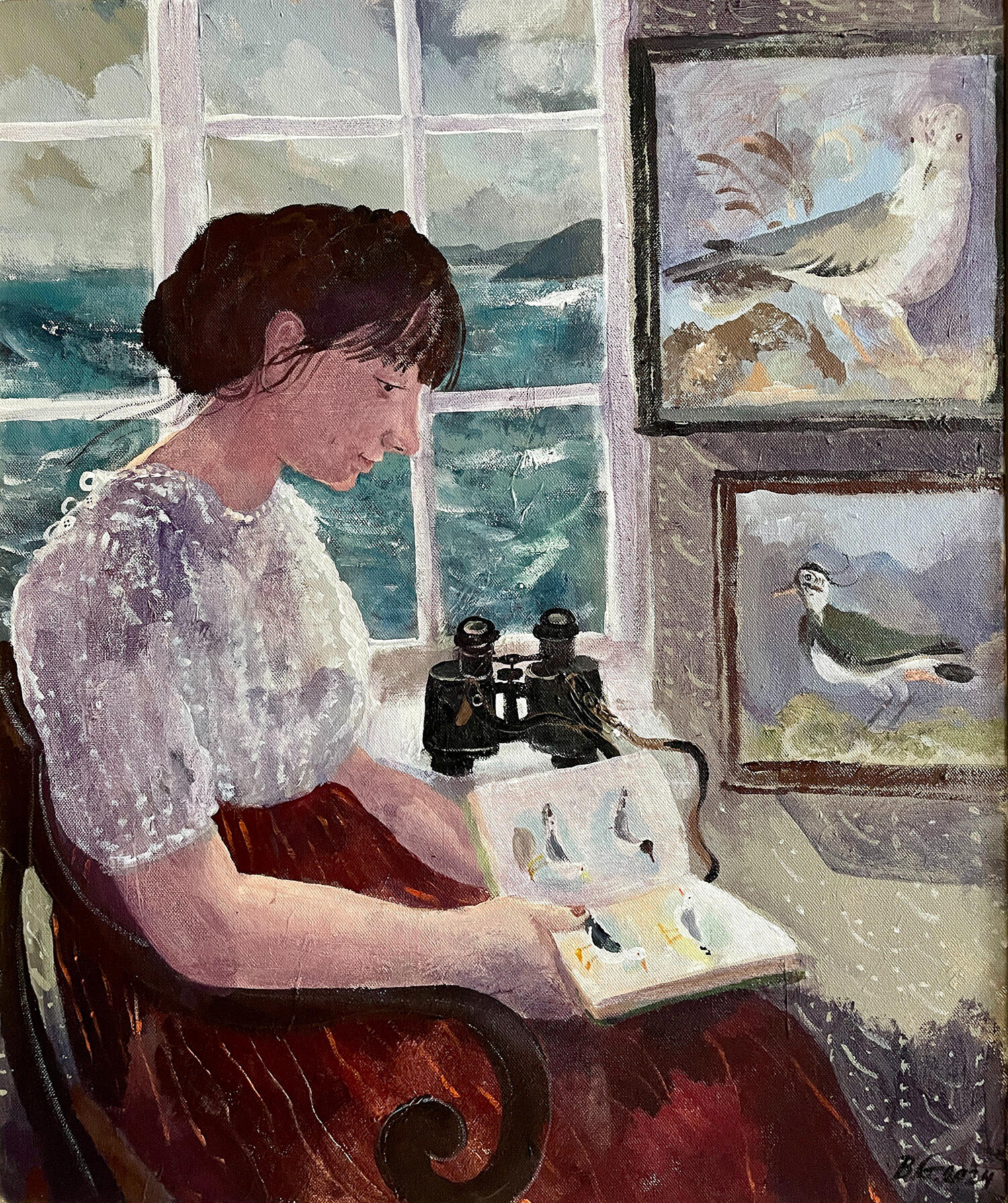 The Birdwatcher. 50 x 60cm The Birdwatcher. 50 x 60cm